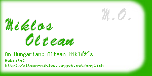 miklos oltean business card